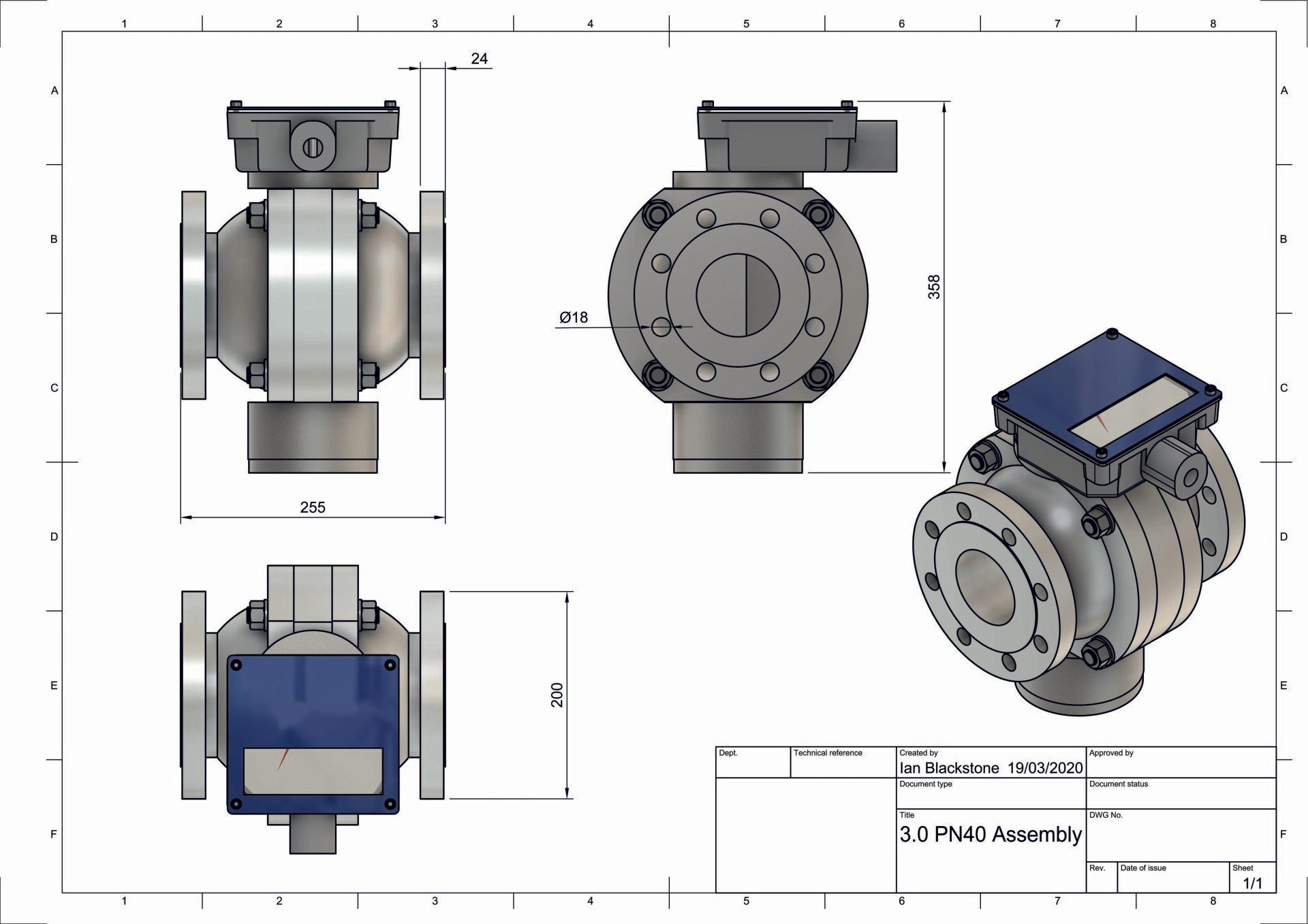 3.0 PN40 assembly drawing