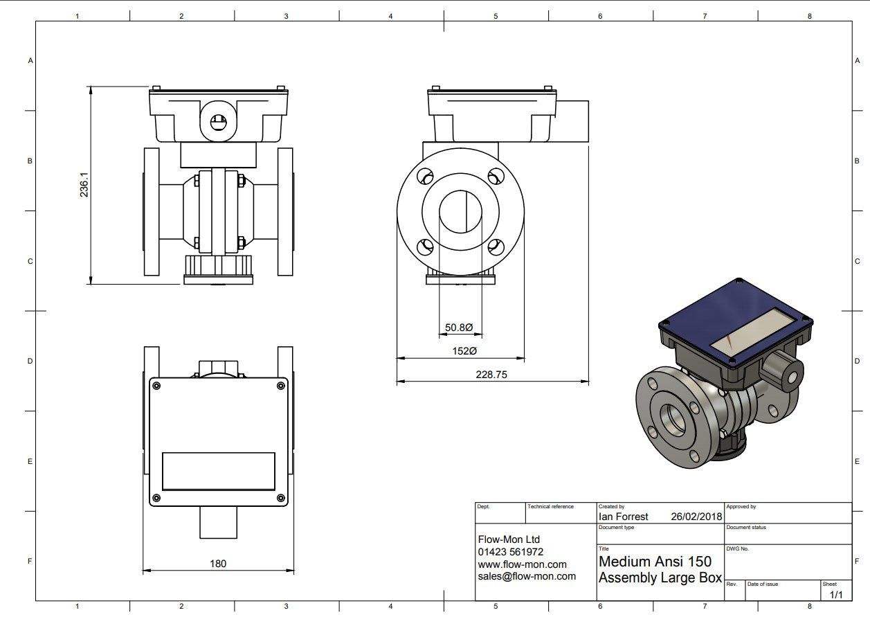 Medium Ansi 150 Assembly Drawing