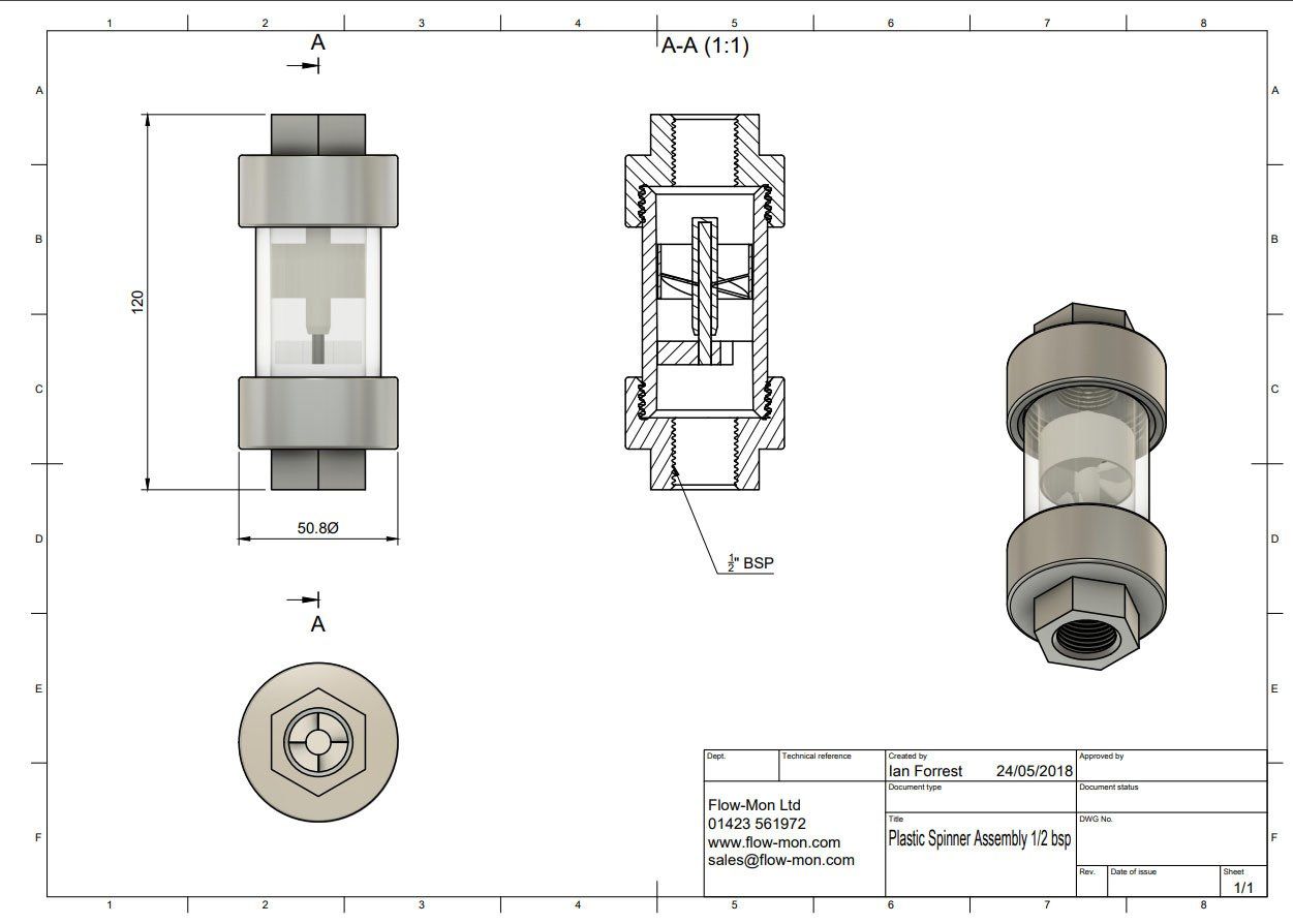 Plastic spinner assembly 1_2bsp drawing