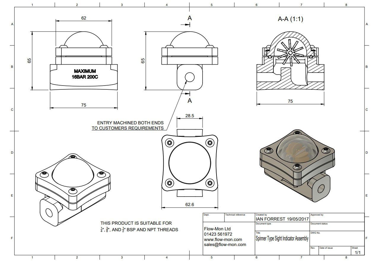 Spinner Style assembly drawing