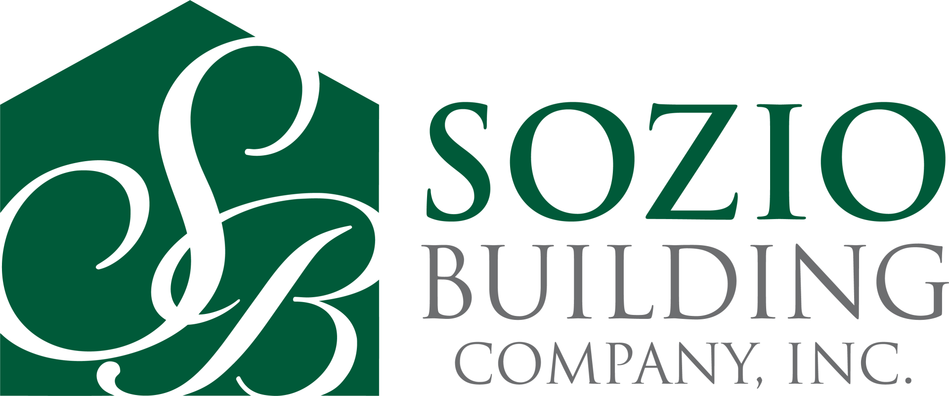 Green logo with 