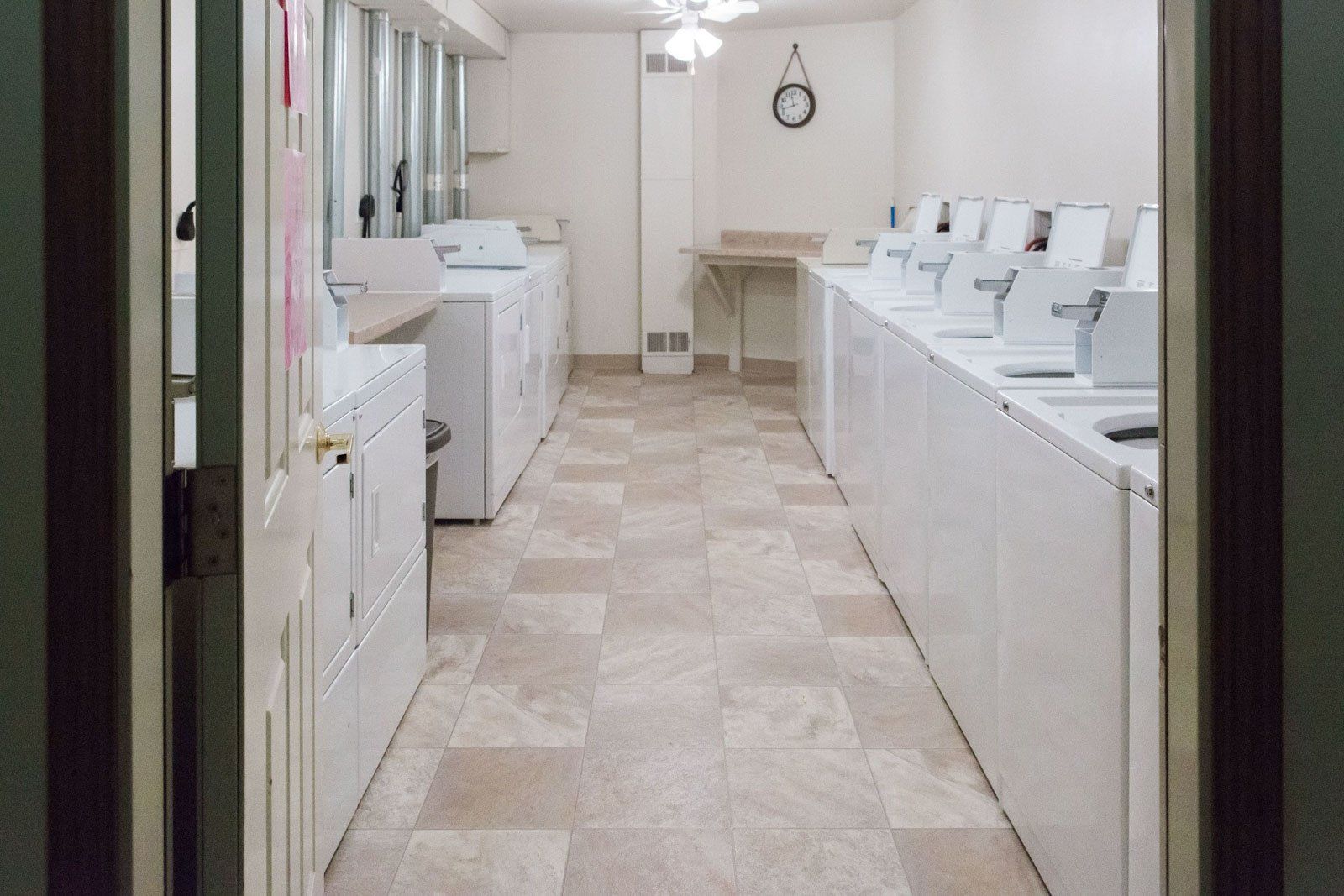 coin-operated laundry room