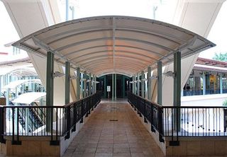 Superior Metal Awning — Outdoor Hallway in Palm Beach, FL Superior Metal Awning — Outdoor Hallway in Palm Beach, FL