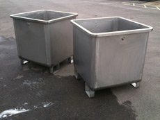 Stainless steel pasta bins