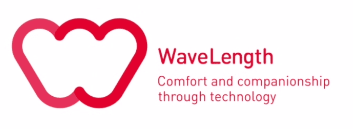 A logo for wavelength comfort and companionship through technology