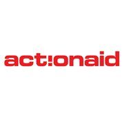 The logo for actionaid is red on a white background.
