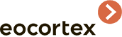 A close up of the eocortex logo on a white background.