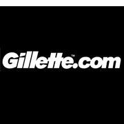 The gillette.com logo is on a black background.