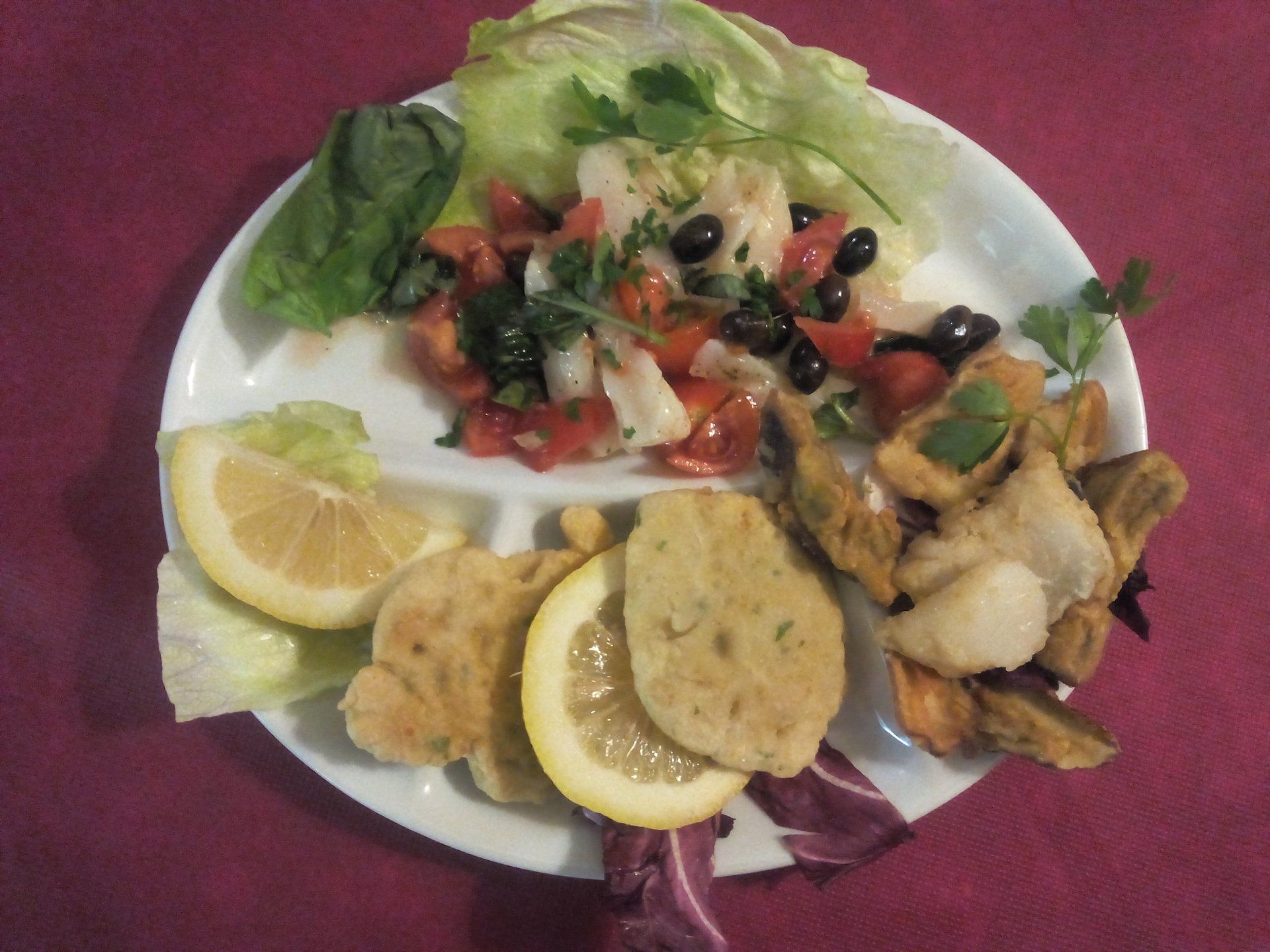secondo con pesce fritto