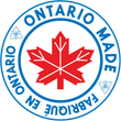 A logo that says ontario made fabrique en ontario