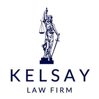 Kelsay Law Firm Logo in Gold