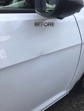 before dent removal