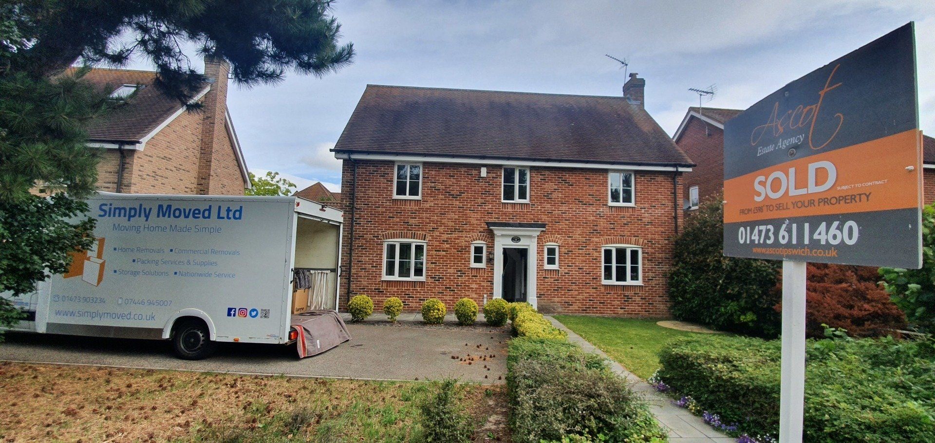 One of our modern removal vans moving our customer to their new build home in Ipswich,Suffolk