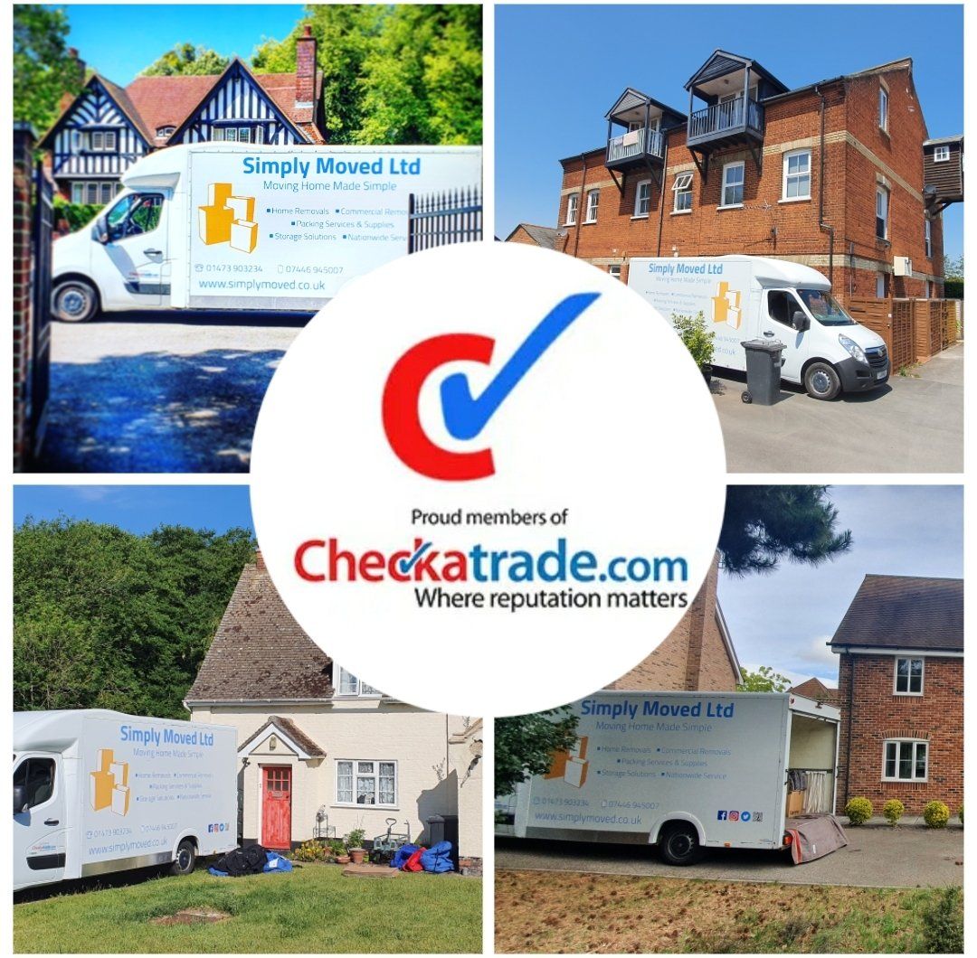 Simply Moved Ltd are fully vetted members of Checkatrade this photo is a few of our moves in Ipswich.
