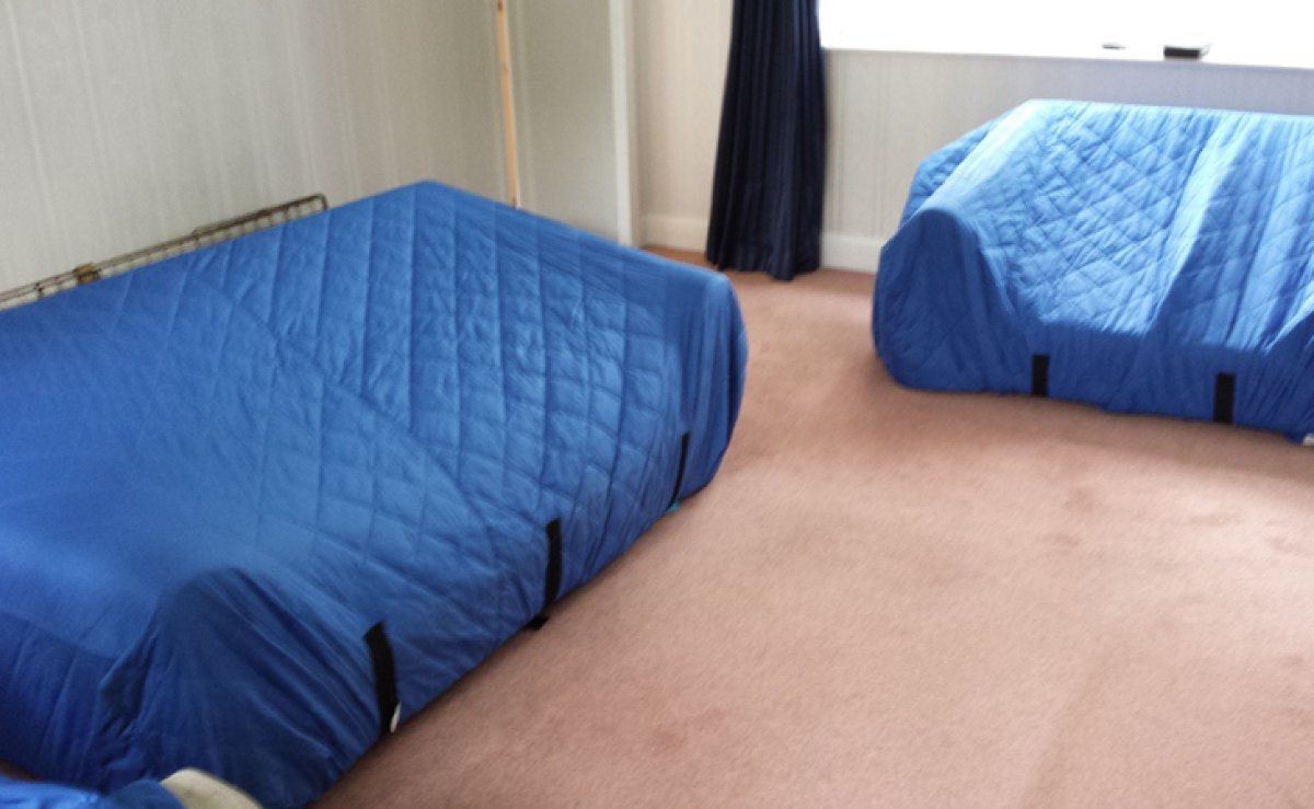 Protection covers used during a house move by simply moved Ltd Ipswich