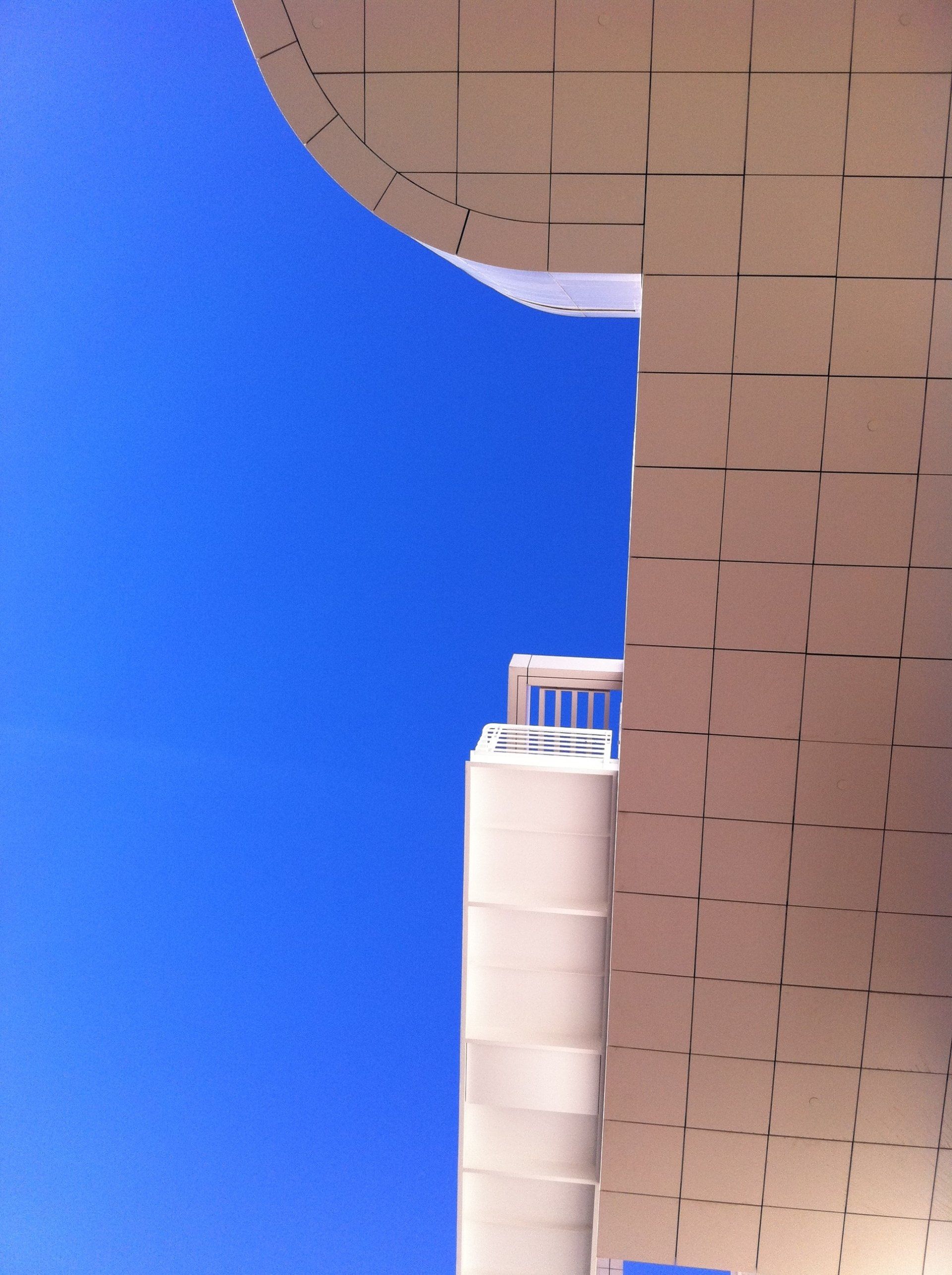Architectural detail at The Getty Museum, Los Angeles. 