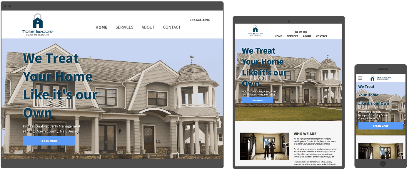 Click image to view live site Business web design service ocean county NJ