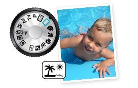 Summer photo tip - camera scene mode