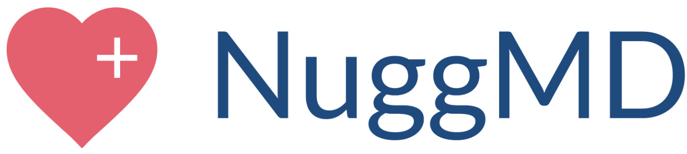 Visit www.properbrands.nuggmd.com NuggMD logo with a pink heart and white medical plus icon beside blue text