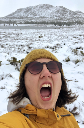 Abbie-Rose Foley in the snow