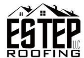 Ester Roofing LLC logo with black roofline graphic above bold black text on white background