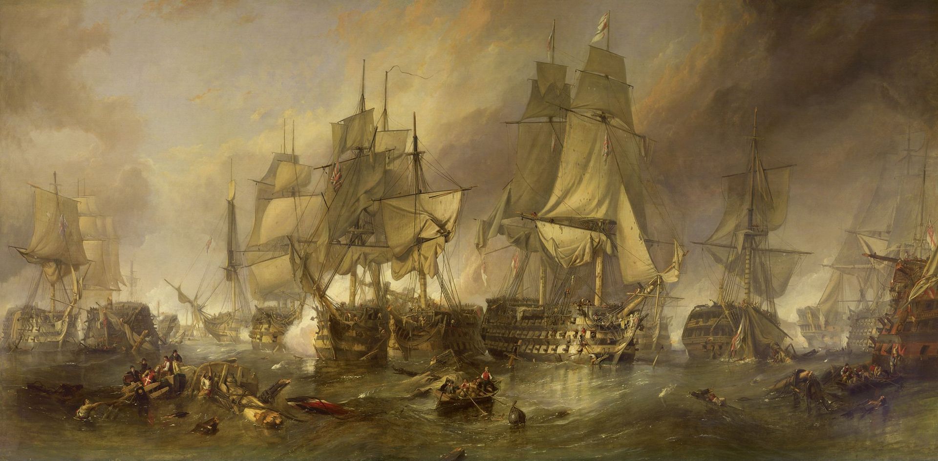 The Battle of Trafalgar by William Clarkson Stanfield The Battle of Trafalgar by William Clarkson Stanfield
