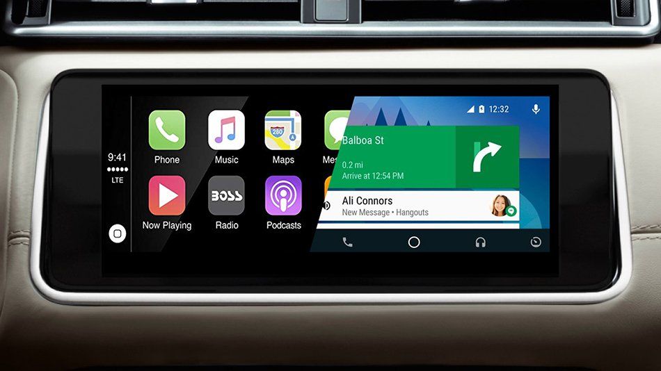 Interface de Carplay - Android auto para Land Rover