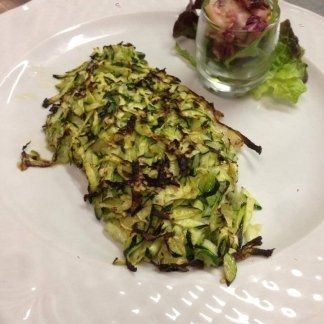 Rombo in crosta di zucchine