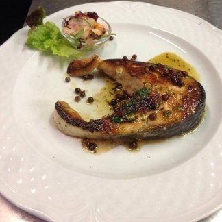 Trancio di pesce spada al pepe rosa