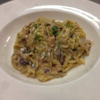 Spaghetti radicchio e salmone