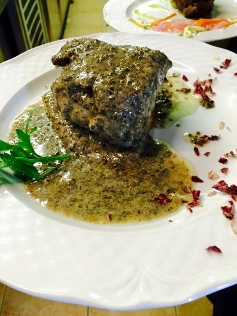 Filetto al pepe verde