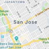 A map of san jose is shown on a google map.