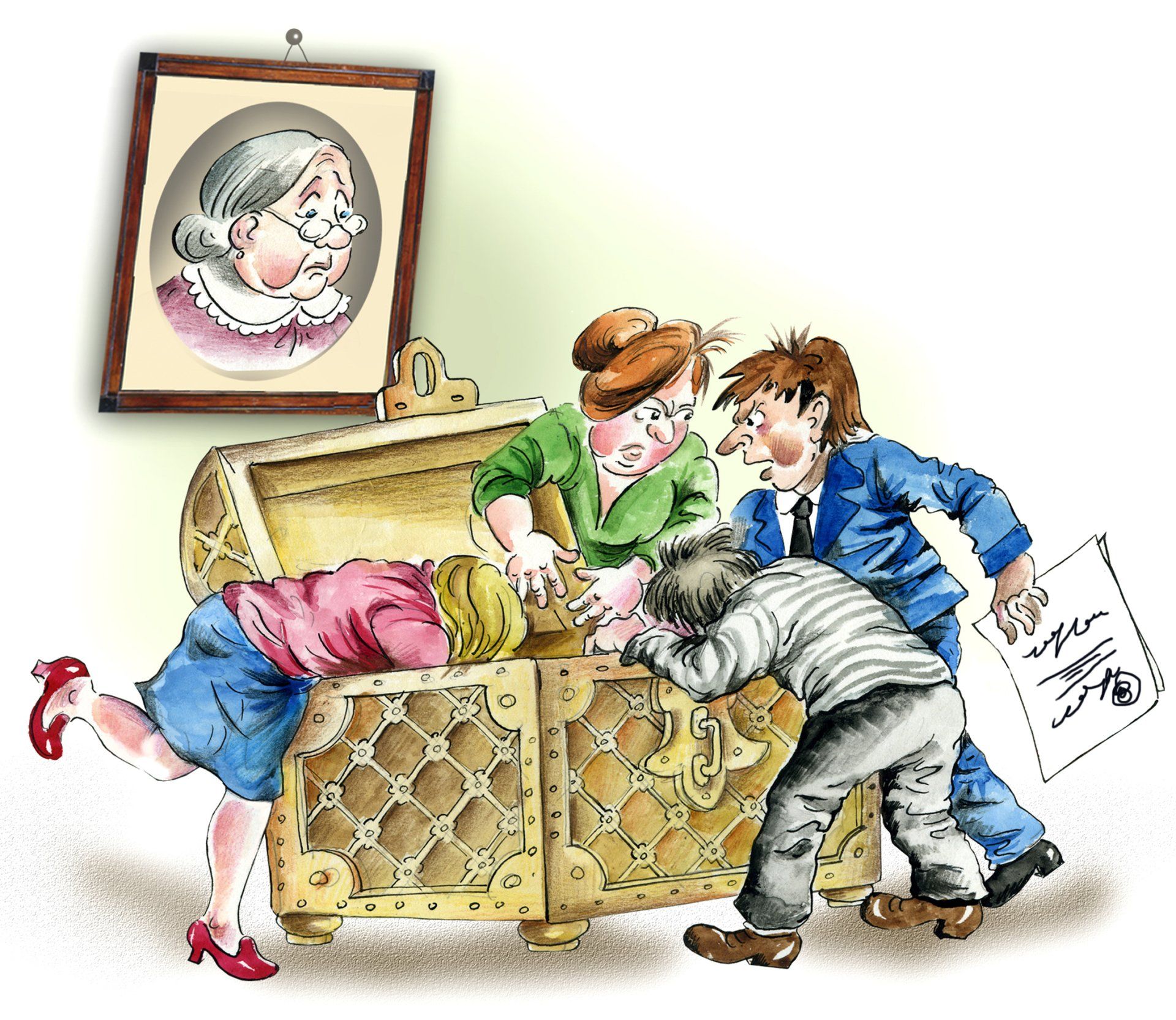 Probate Contests Cartoon