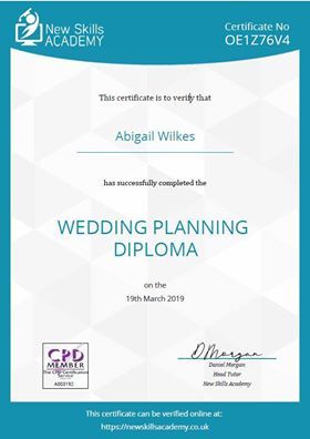 Abigail Wilkes Wedding Planner Award 2019 J.A.B.S Event Hire, Abigail Wilkes Wedding Planner Award 2019