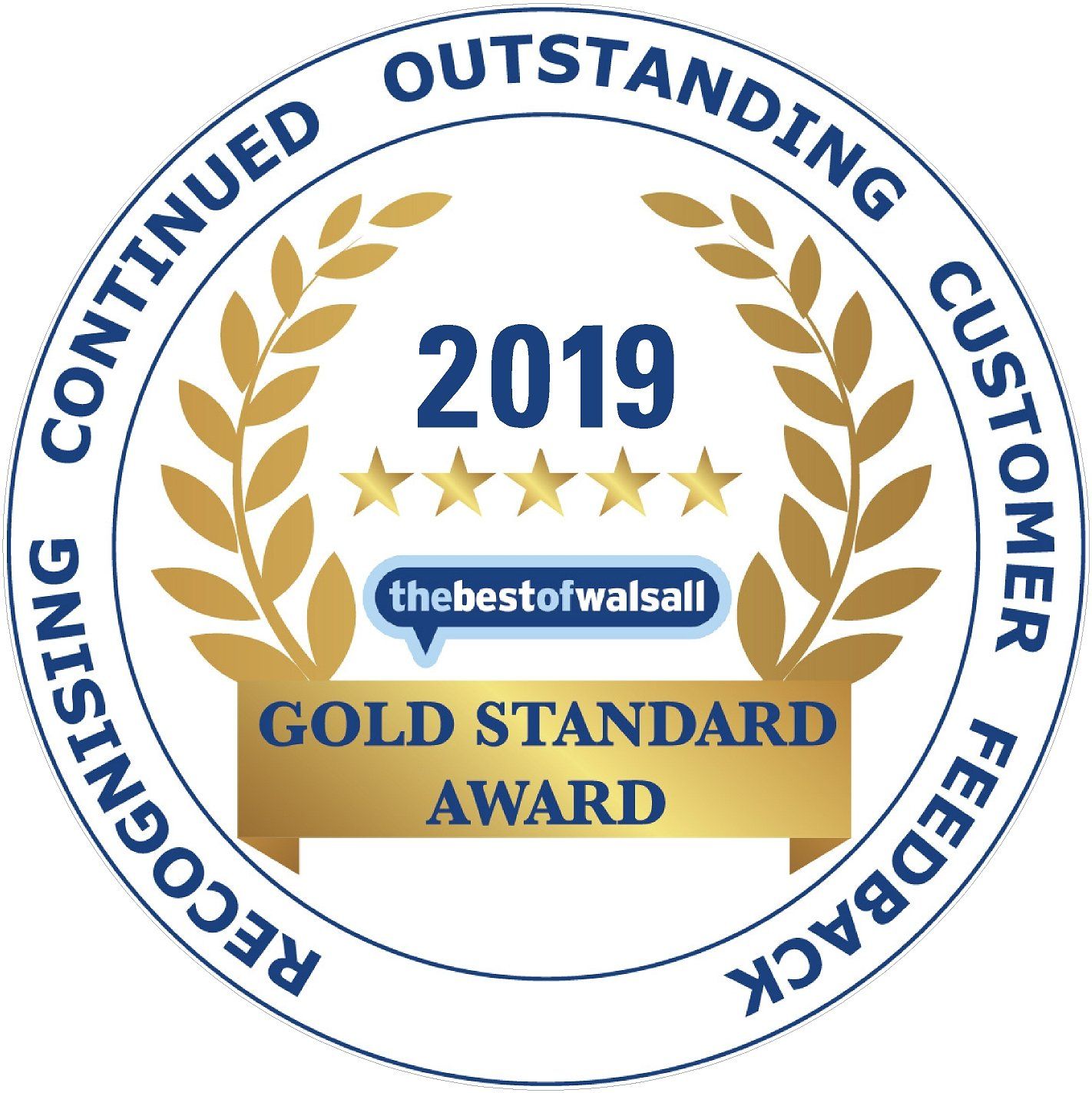Best of Walsall Gold Standard Award 2019