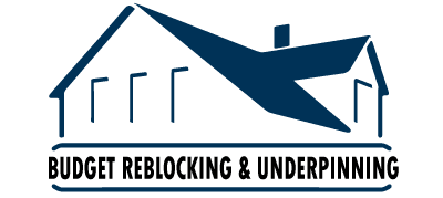budget reblocking and underpinning business logo budget reblocking and underpinning business logo