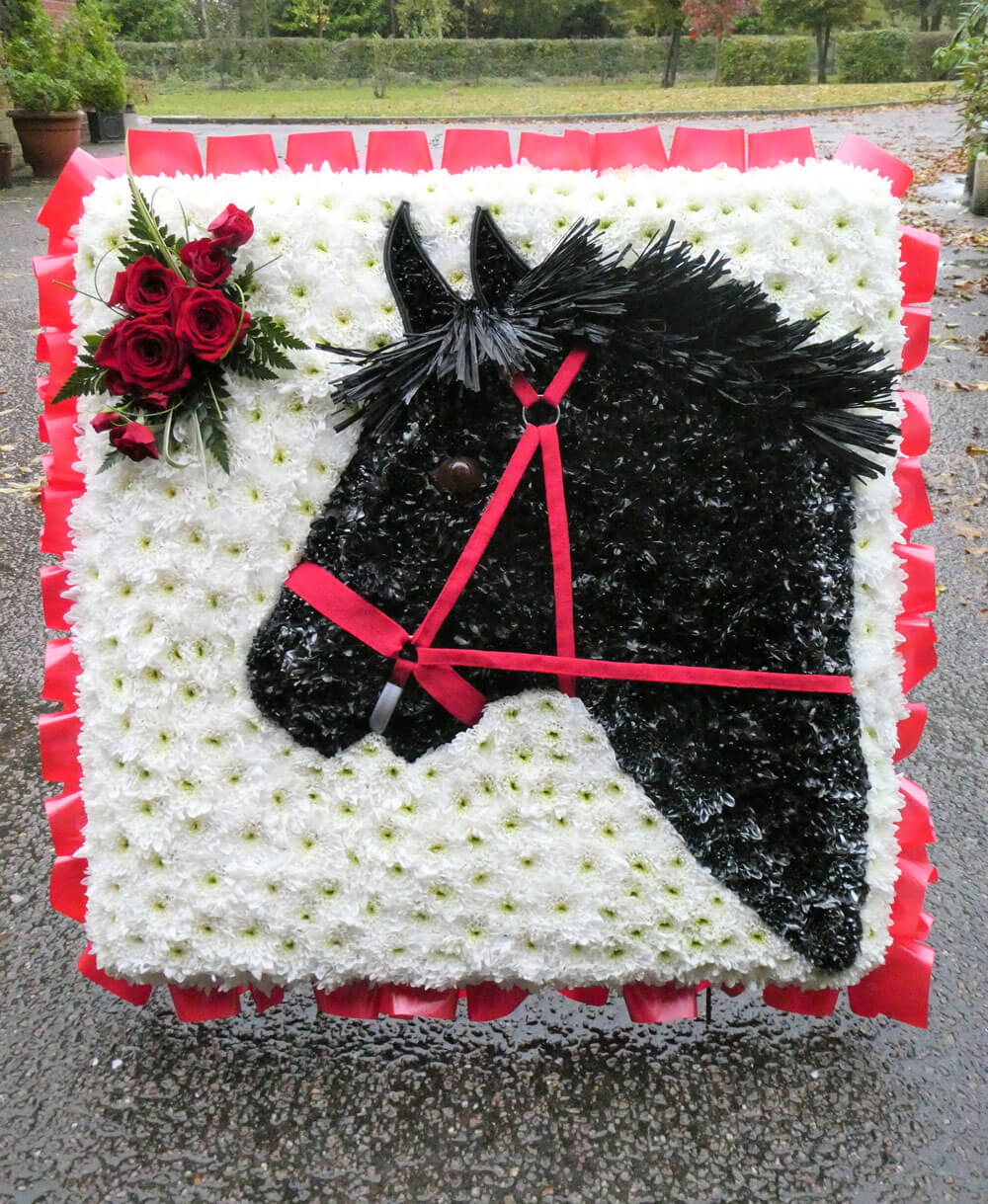 12. Bespoke Black Horse designed on a 2ft x 2ft design board