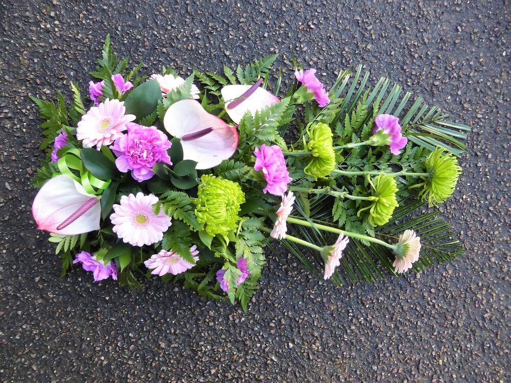 20. Spray of Anthuriums, Germini, Carnations and Chrysanthemums