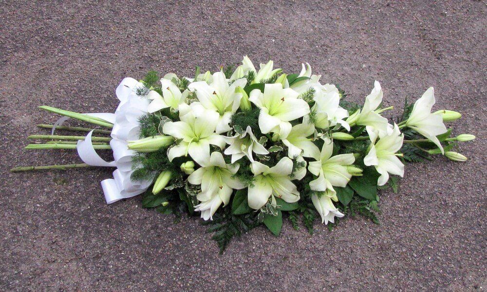 18. Classic spray of white Lily’s