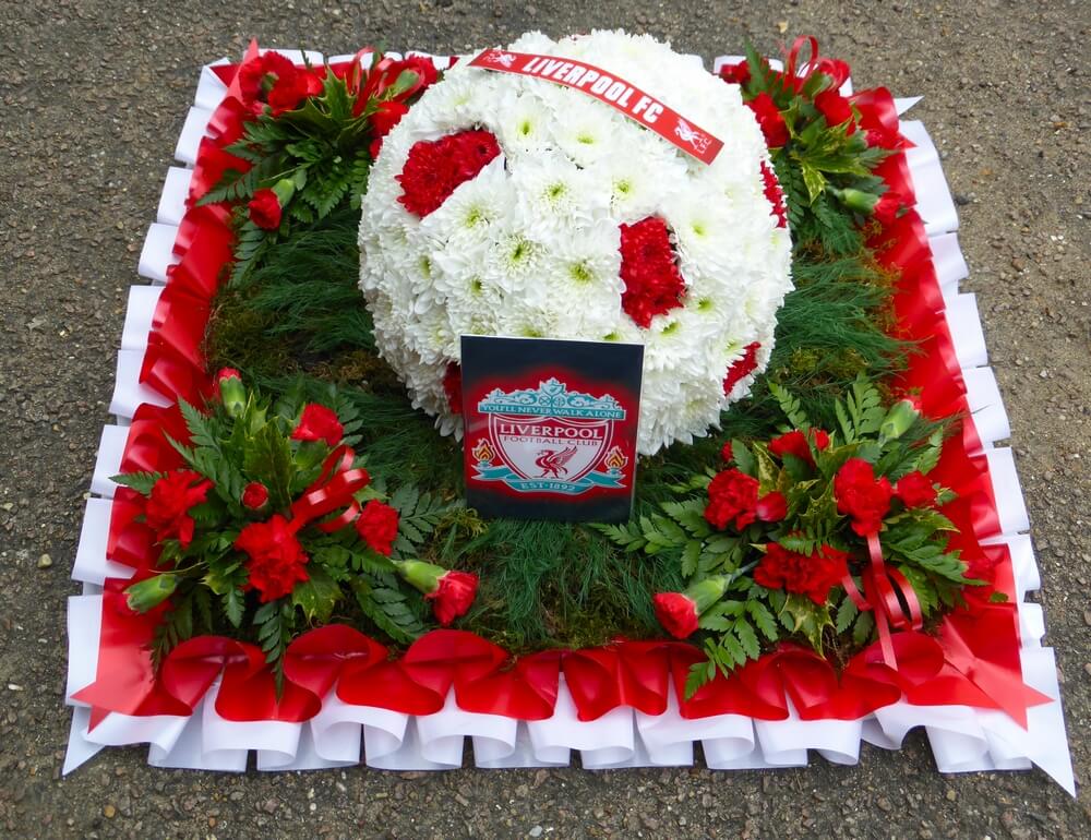37. Liverpool Football in red and white