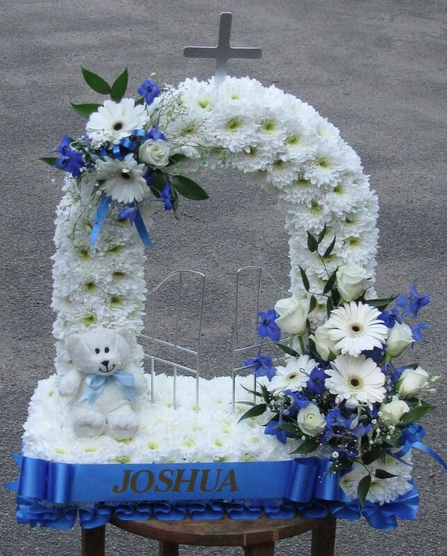 43. Gates of Heaven 2’ 6” tall in blue and white