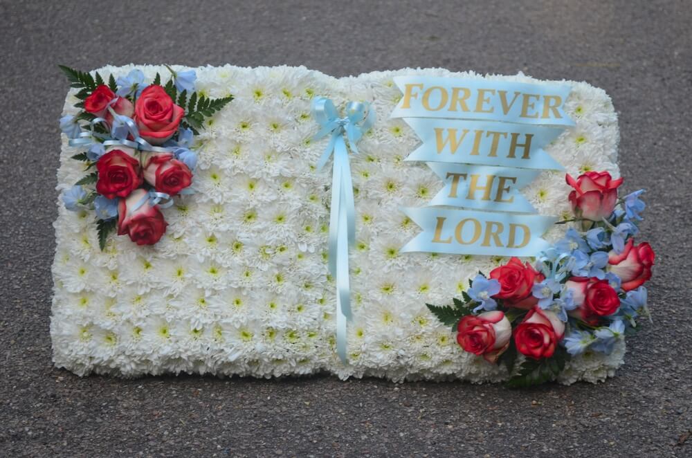 60. 24” x 16” Book/Bible, colours and wording to suit