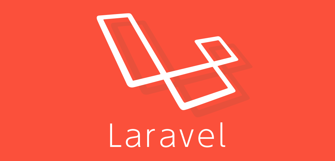 Laravel logo on a red background.