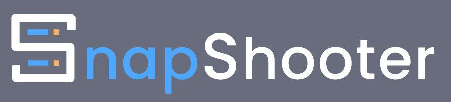 Logo for SnapShooter, the wordmark “SnapShooter” with an S and two short lines inside it.