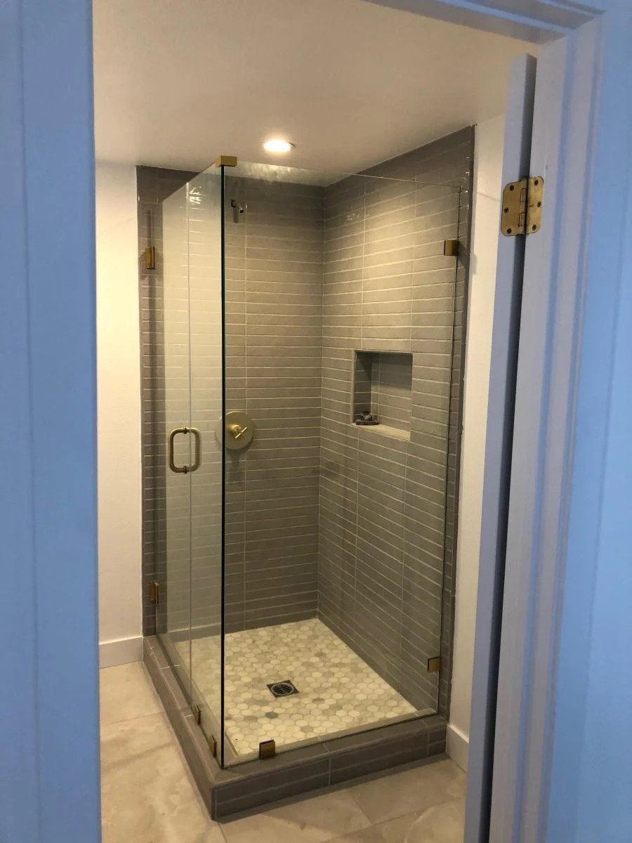 Glass Door of a Shower — Pasadena, CA — A & S Glass and Mirrors