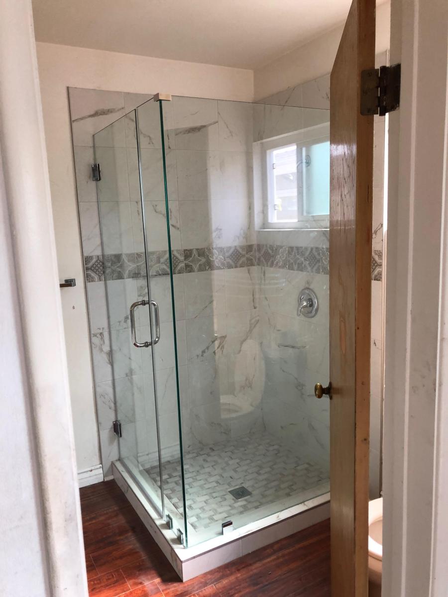 Clear Glass Door of a Shower — Pasadena, CA — A & S Glass and Mirrors