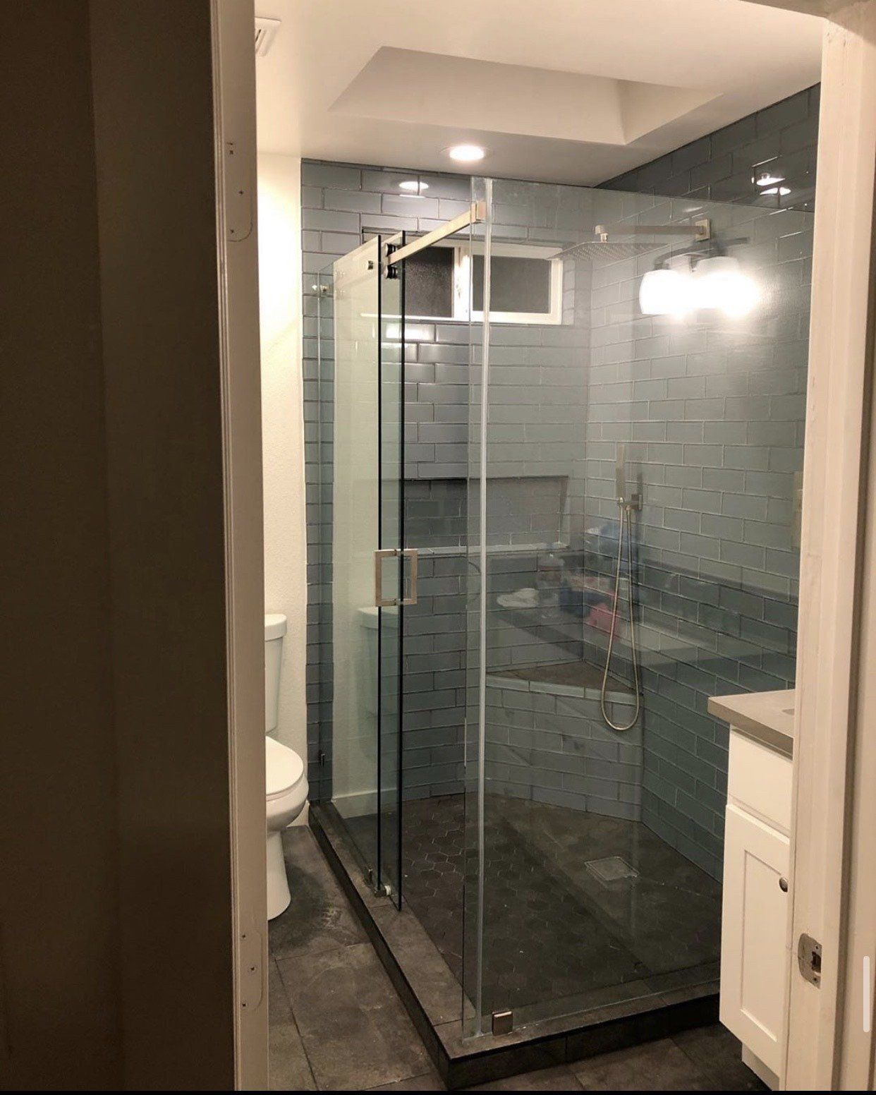 Glass Door of a Shower — Pasadena, CA — A & S Glass and Mirrors