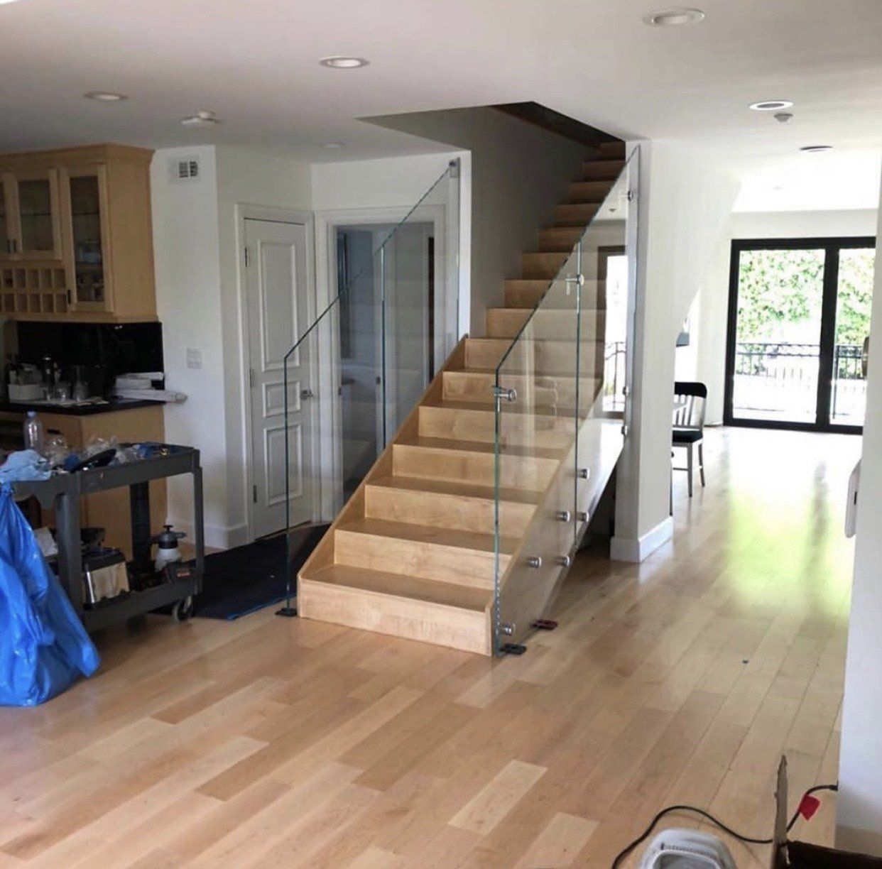 Staircase with Glass — Pasadena, CA — A & S Glass and Mirrors