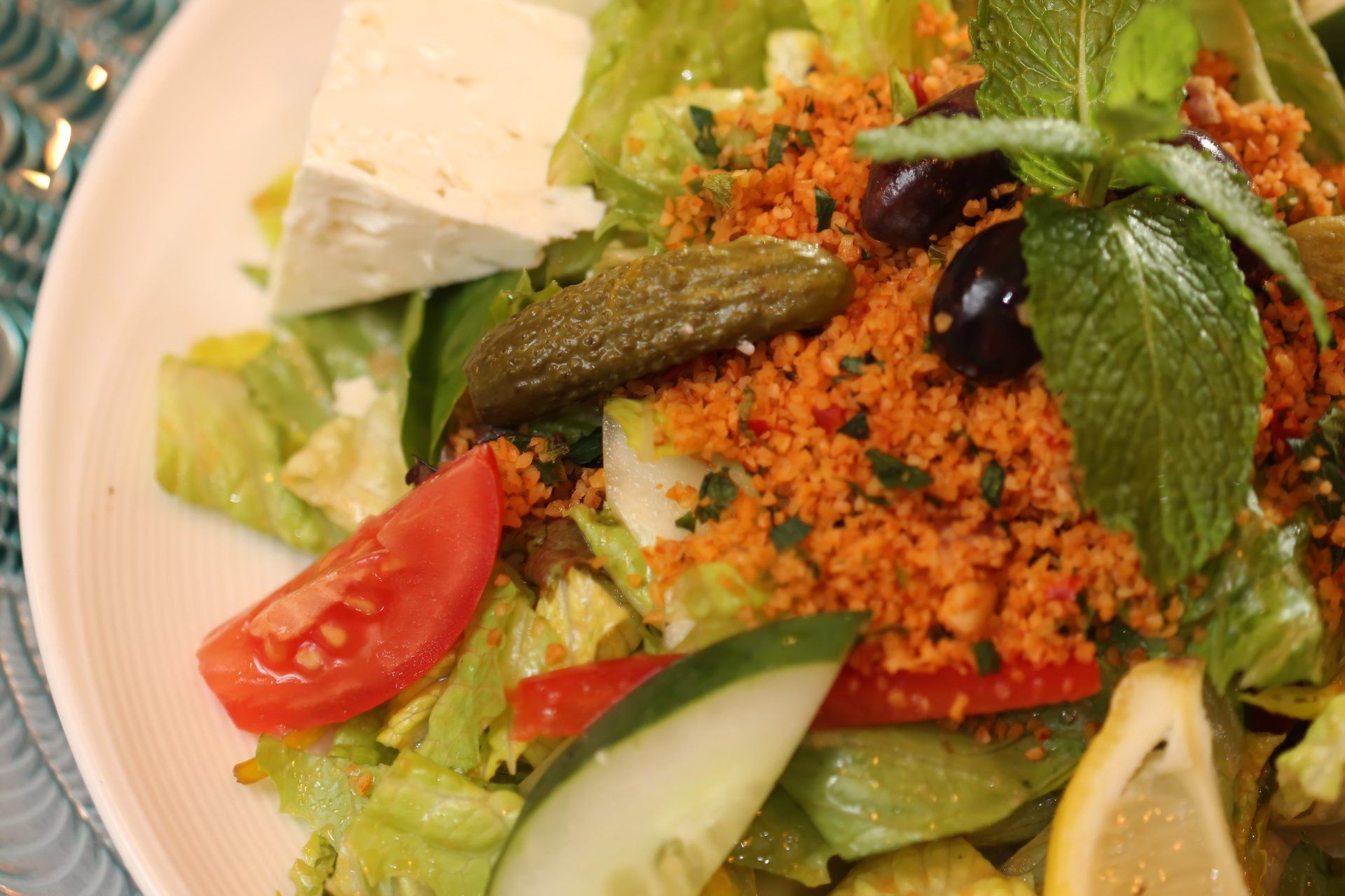 fresh salads at Bosphorous Turkish cuisine