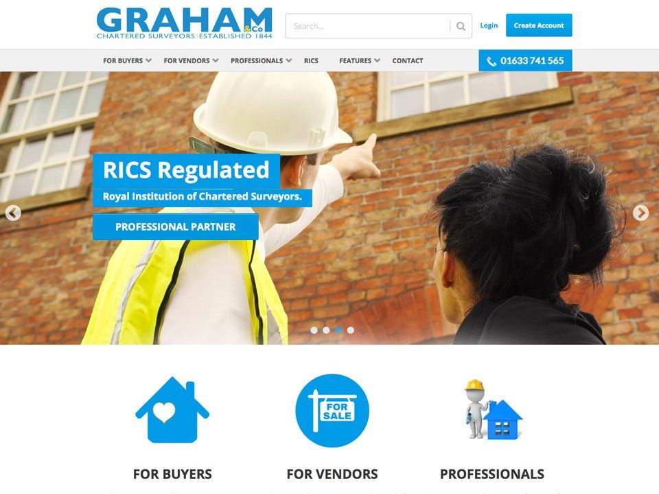 A graham website shows a man pointing at a woman